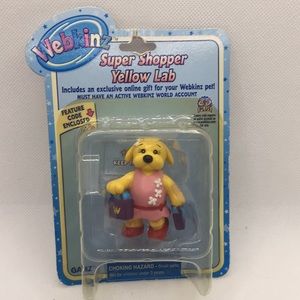 Webkinz Super Shopper Yellow Lab Figurine Ganz Toy